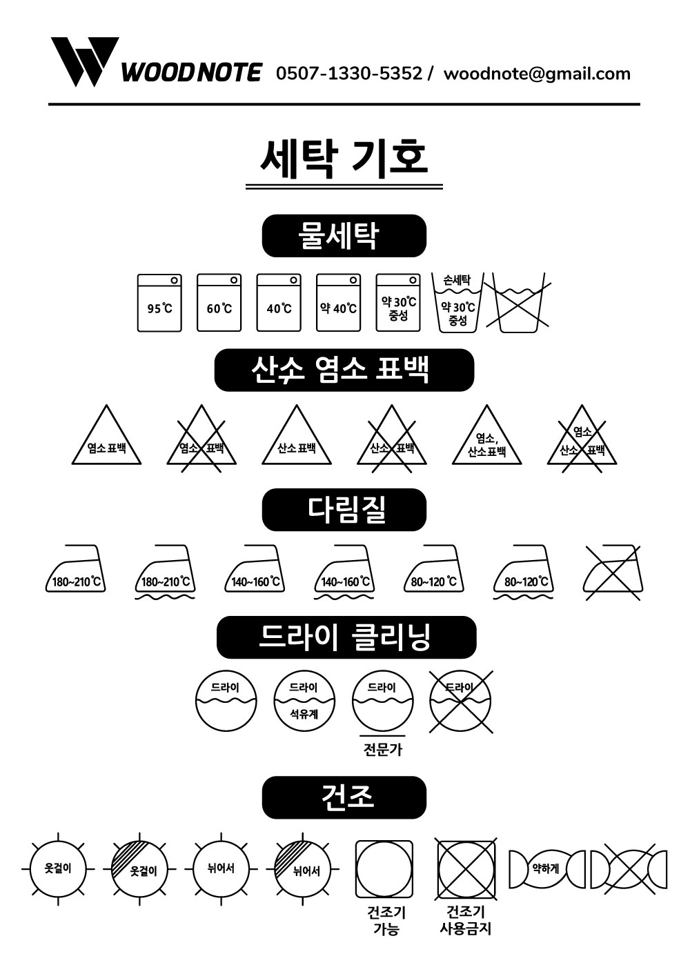 세탁 기호